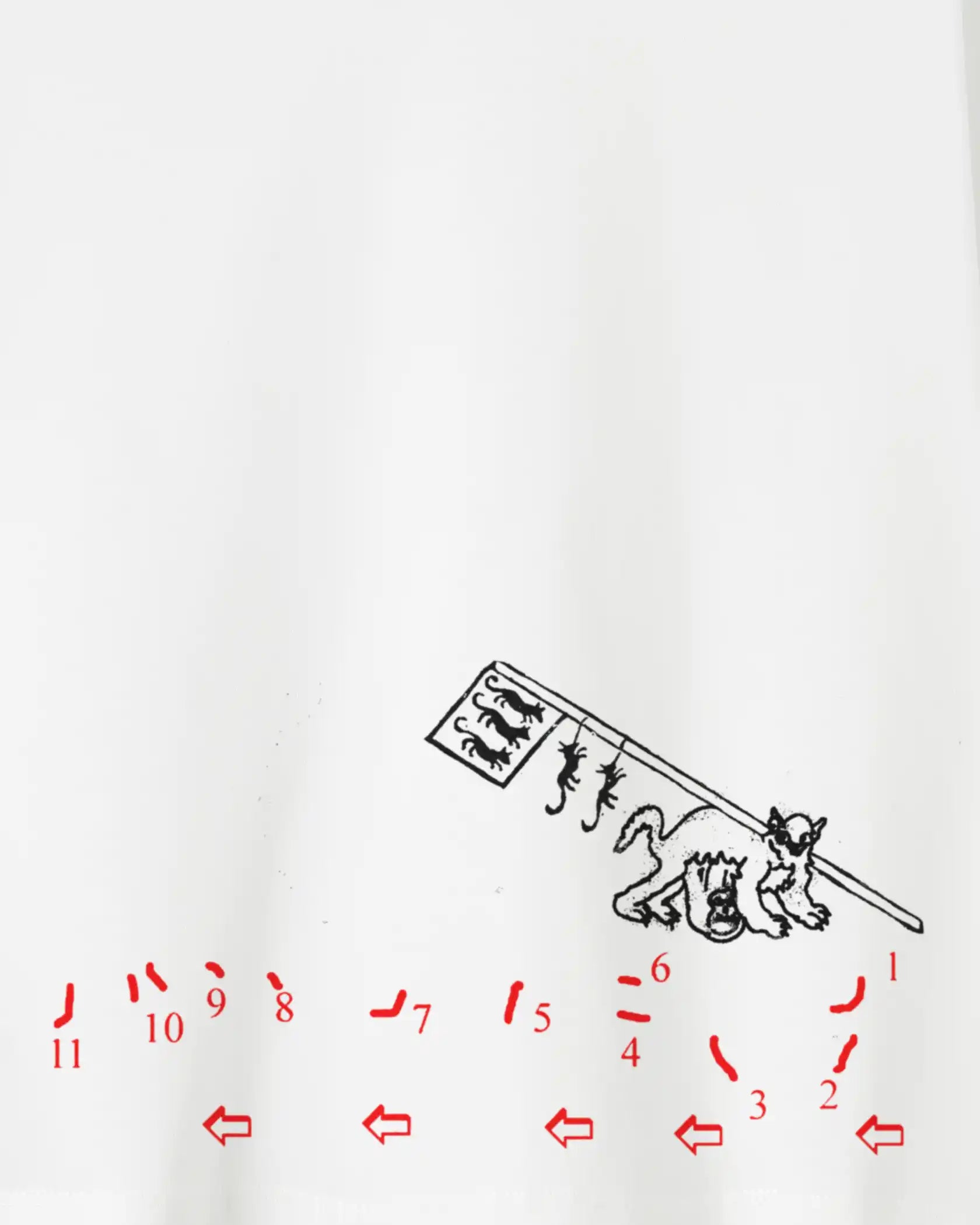Decorative wall decal with a lion and number design on a white background