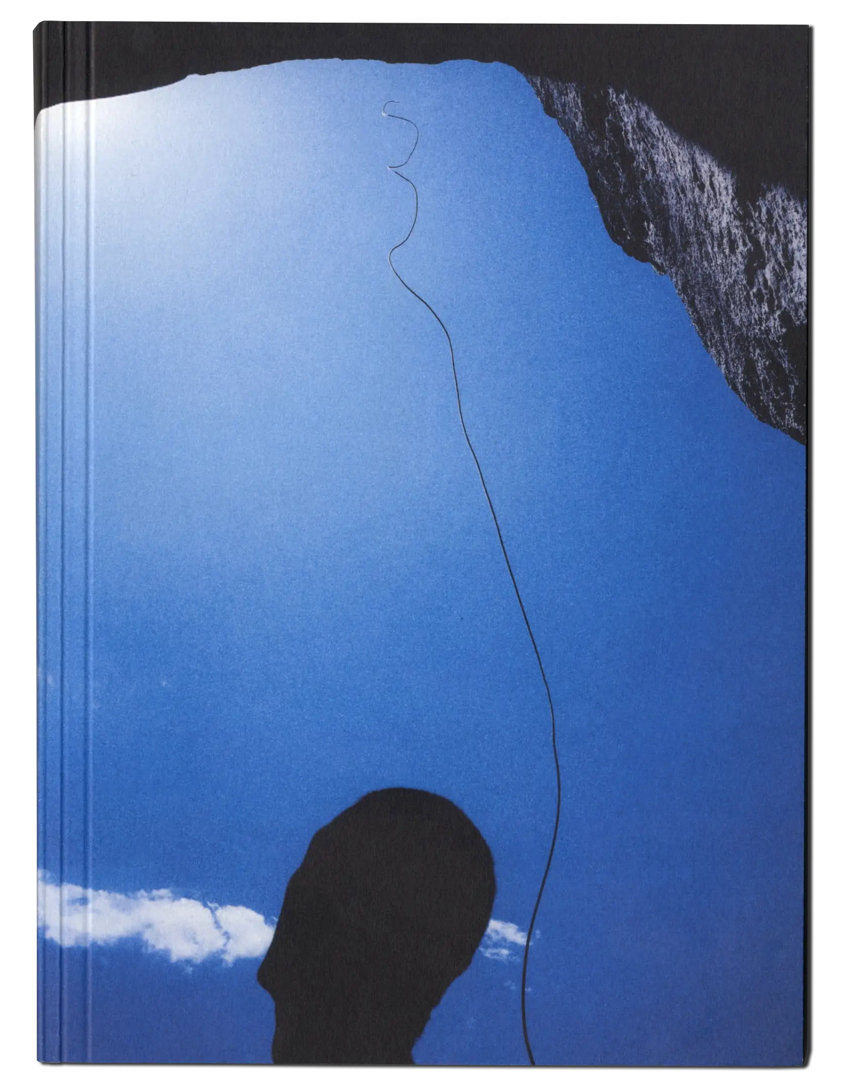 Approach book cover. A head silohuette over a bright blue sky